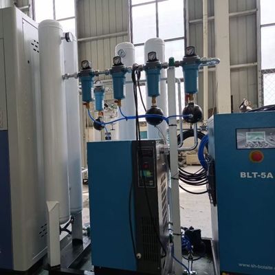 5Nm3hr छोटे प्रवाह दर क्षमता 220V वोल्टेज पीएसए आधारित ऑक्सीजन संयंत्र