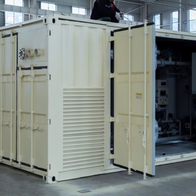 स्वचालित संचालन एएसएमई प्रमाणपत्र के साथ मोबाइल प्रकार का नाइट्रोजन गैस संयंत्र